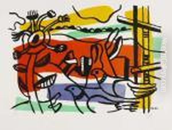 Composition Aux Deux Oiseaux. - view 1