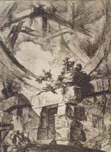 An Imaginary Prison: plate IX from the Carceri dInvenzione series, c.1745 by Giovanni Battista Piranesi