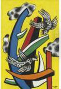 Composition Aux Deux Oiseaux by Fernand Leger