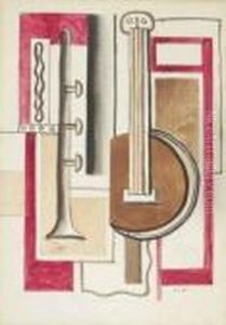 Composition A La Mandoline Et A La Trompette by Fernand Leger