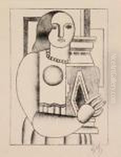 Femme Tenant Unvase - view 1