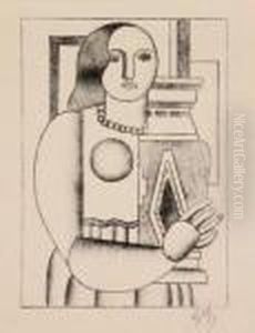 Femme Tenant Unvase by Fernand Leger