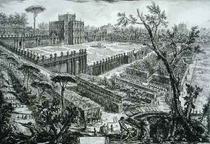 Villa Pamphili, from Opere Varie di Architettura, Prospettive, Grotteschi, Antichita, published 1743 by Giovanni Battista Piranesi