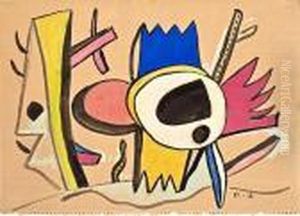 Paysage Au Papillon by Fernand Leger