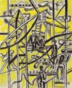 Esquisse Sur Fond Jaune (construction Metallique)