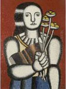 Femme Au Bouquet