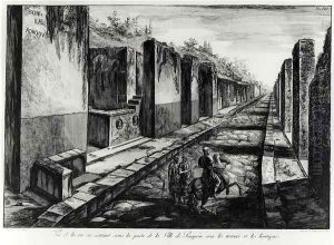 View of the Street of the Gateway of the city of Pompeii, from 'Antiquites de Pompeia' by G.B. Piranesi, engraved by Francesco Piranesi 1758-1810 1804 by Giovanni Battista Piranesi