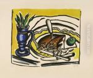 Nature Morte Auvase Bleu by Fernand Leger