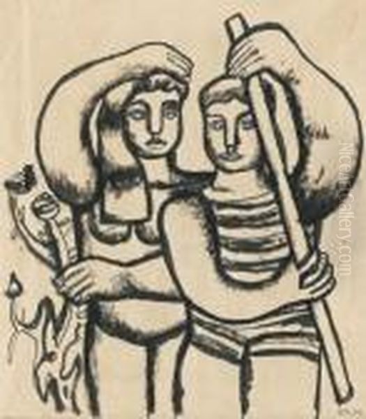 Couple De Baigneurs - view 1
