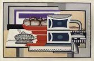 Le Compotier Rouge (compotier De Poires) by Fernand Leger