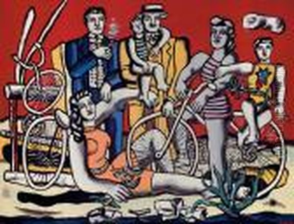 Les Loisirs Sur Fond Rouge - view 1