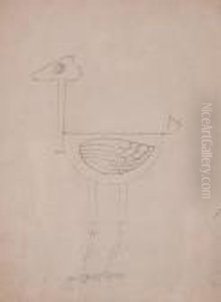 L'autruche, Etude De Decor Pour La "la Creation Du Monde" - view 1