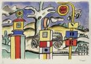Les Pompes A Essence by Fernand Leger
