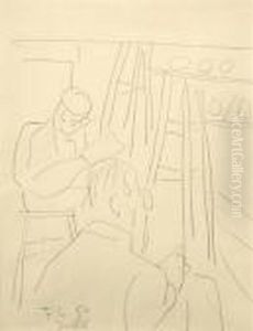 L'atelier by Fernand Leger