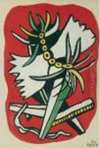 L' Insecte Sur Fond Rouge by Fernand Leger
