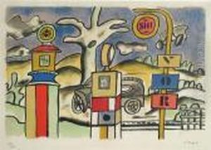 Gas Station by Fernand Leger