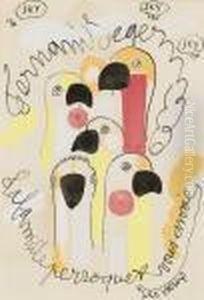 La Famille Perroquet (carte De Voeux) by Fernand Leger