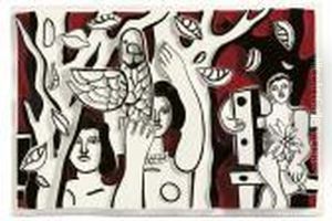 Femmes Au Perroquet by Fernand Leger