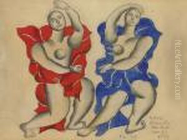 Deux Femmes Drapees - view 1