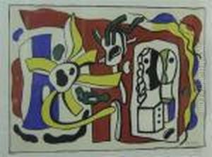 Nature Morte Aux Poupees Et Soleil by Fernand Leger
