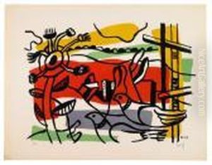 Composition Aux Deux Oiseaux by Fernand Leger