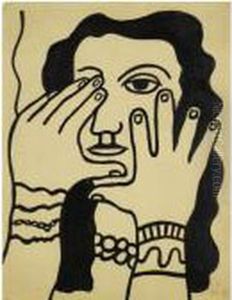 La Femme Aux Cheveux Noirs by Fernand Leger