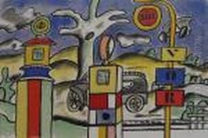 Petrol Station by Fernand Leger