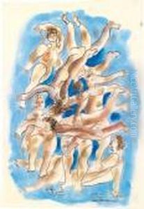 "etude Pour 'les Plongeurs""""" by Fernand Leger