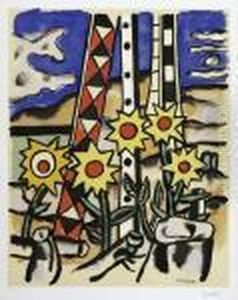 Ohne Titel - Blumen Und Baugeruste by Fernand Leger