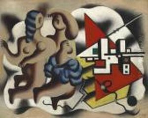 Les Danseuses Aux Cles, Etude by Fernand Leger