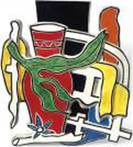 Vase Rouge A Feuille Verte - view 1