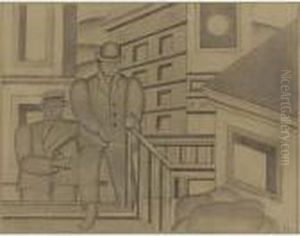 Esquisse Pour Paysage Anime by Fernand Leger