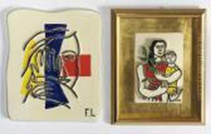 Visage Aux Deux Mains; And Mere Et Enfant by Fernand Leger