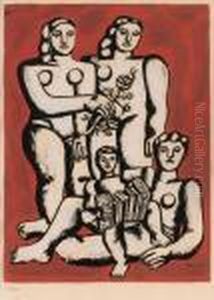 Nus Et L'enfant A L'cccordeon by Fernand Leger