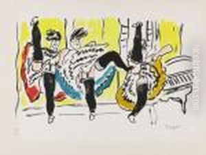 Nach - 3 Blatter Aus: La Ville by Fernand Leger