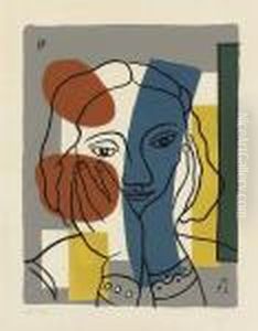 Plate 3, From Album Of 10 Serigraphs (saphire E12) by Fernand Leger