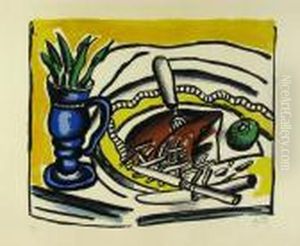 Nature Morte Au Vase Bleu by Fernand Leger