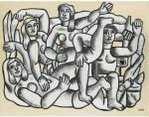 Les Baigneuses by Fernand Leger