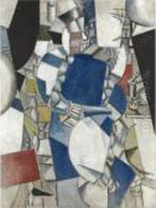 Etude Pour 'la Femme En Bleu' by Fernand Leger