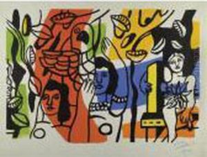 Les Femmes Au Perroquet (s. 119) by Fernand Leger
