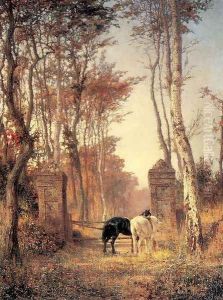 In the Park- The Village of Veules in Normandy 1874 by Vasily Polenov