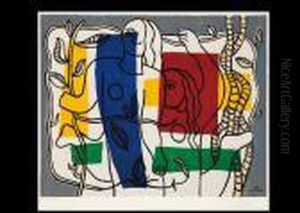Paysage Avec Les Femmes(estamp) by Fernand Leger