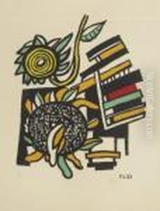 Les Deux Tournesols (saphire 135) by Fernand Leger