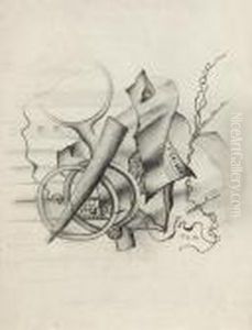 Nature Morte A La Plume Et Aux Journaux by Fernand Leger