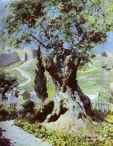 An Olive Tree In The Garden Of Gethsemane 1882 by Vasily Polenov