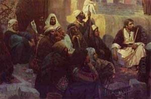 Christ And Woman Taken In Adultery (Detail) 1886-1887 by Vasily Polenov