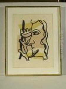 Kopf Im Profil. by Fernand Leger