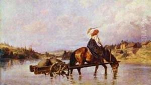 Crossing Of The River Oyat 1872 by Vasily Polenov