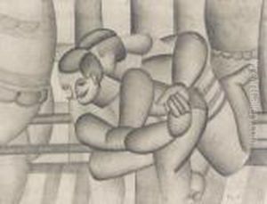 Les Lutteurs by Fernand Leger