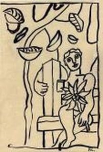 L'enfant A La Fleur, Circa 1949 - 1955 by Fernand Leger